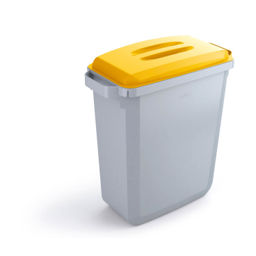 DURABLE Wertstofftonne DURABIN 60, mit Deckel 60 Liter, Farbe: gelb - Bild-Darstellung des Produktes 1