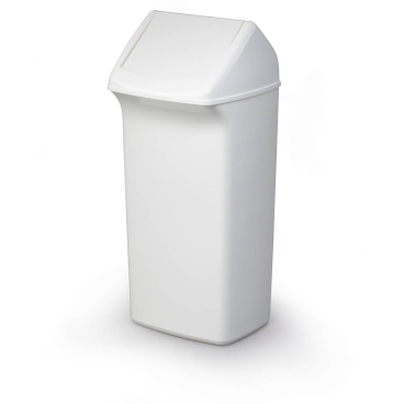DURABLE Wertstofftonne DURABIN FLIP 40, mit Schwingdeckel 40 Liter, Farbe: weiß - Bild-Darstellung des Produktes 1