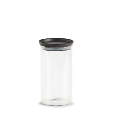 Zeller Aufbewahrungsglas mit Kunststoffdeckel, schwarz 950 ml - Bild-Darstellung des Produktes 1