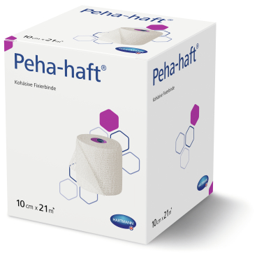 Peha-haft® Fixierbinde 10 cm x 21 m gedehnt, latexfrei 1 Packung = 1 Binde - Bild-Darstellung des Produktes 1