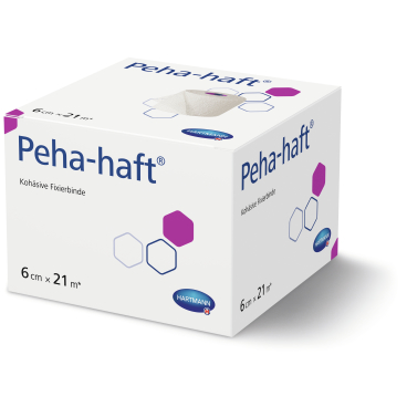 Peha-haft® Fixierbinde 6 cm x 21 m gedehnt, latexfrei 1 Karton = 24 Binden - Bild-Darstellung des Produktes 1