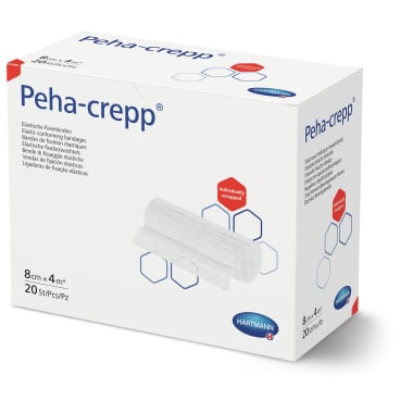 Peha-crepp® Fixierbinde 8 cm x 4 m gedehnt, superelastisch 1 Karton = 200 Stück - Bild-Darstellung des Produktes 1