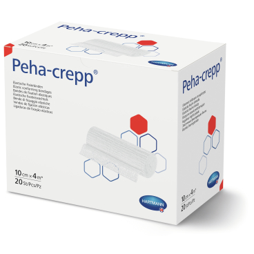 Peha-crepp® Fixierbinde 10 cm x 4 m gedehnt, lose, superelastisch 1 Karton = 6 Packungen à 20 Stück - Bild-Darstellung des Produktes 1