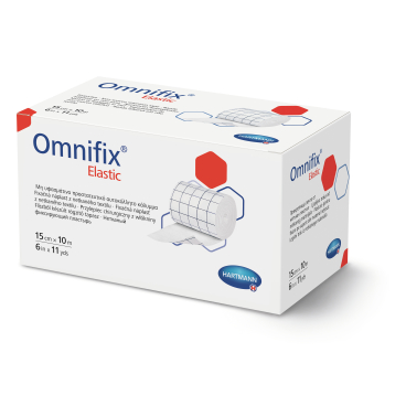 Omnifix® elastic Fixiervlies, 15 cm x 10 m, hypoallergen 1 Karton = 24 Packungen à 1 Rolle - Bild-Darstellung des Produktes 1