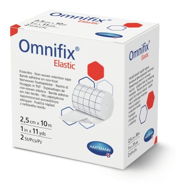 Omnifix® elastic Fixiervlies, 2,5 cm x 10 m, hypoallergen 1 Karton = 63 Packungen à 1 Rolle - Bild-Darstellung des Produktes 1