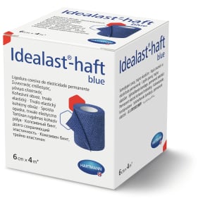 Idealast®-haft Idealbinde, 6 cm x 4 m gedehnt selbsthaftend, blau