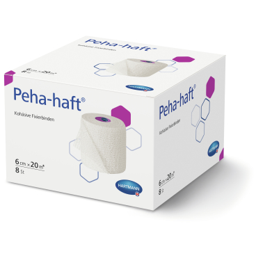 Peha-haft® Fixierbinden, 6 cm x 20 m, latexfrei 1 Packung = 8 Stück, lose - Bild-Darstellung des Produktes 1