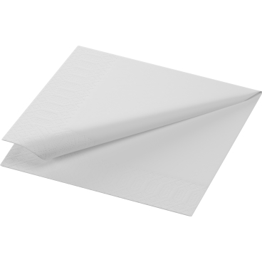 DUNI Servietten Tissue, 3-lagig, 24 x 24 cm 1 Karton = 8 x 250 Stück, weiß - Bild-Darstellung des Produktes 1