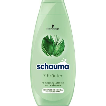 Schauma 7 Kräuter Shampoo, ohne Silikone 400 ml - Flasche - Bild-Darstellung des Produktes 1