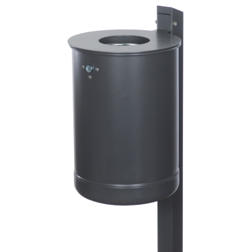 RENNER Abfallbehälter 35 l ungelocht feuerverzinkt, nicht pulverbeschichtet - Bild-Darstellung des Produktes 1