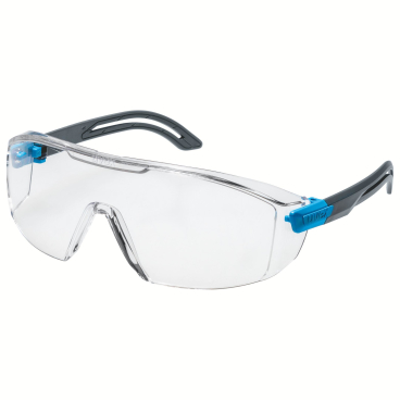 uvex i-lite Schutzbrille, chemikalienbeständig, kratzfest Farbe: anthrazit / blau - Bild-Darstellung des Produktes 1