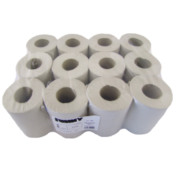 Plock GmbH Papierhandtuchrolle, 20 cm, 1-lagig, mini, weiß, Innenabwicklung, Länge 120 m, 1 Karton = 12 Rollen AG-080