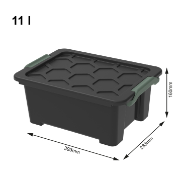 Rotho EVO SAFE Box mit Deckel, schwarz Größe: 11 Liter kaufen