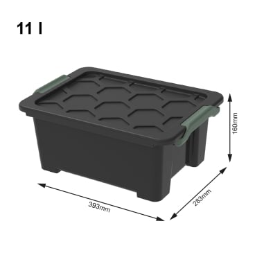 Rotho EVO SAFE Box mit Deckel, schwarz Größe: 11 Liter kaufen