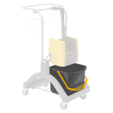 VERMOP Variant Putzeimer, 17 Liter Farbe: anthrazit/gelb - Bild-Darstellung des Produktes 1
