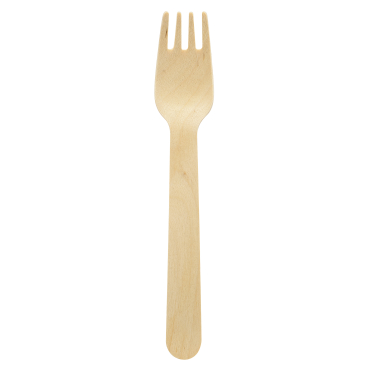 DUNI BioPak Holzbesteck, Gabel, 160 mm, ungewachst 1 Karton = 10 x 100 Stück - Bild-Darstellung des Produktes 1