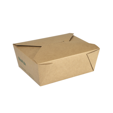 DUNI BioPak Bio Box, ungeteilt 1 Karton = 4 x 50 Stück, medium, 1000 ml, braun - Bild-Darstellung des Produktes 1