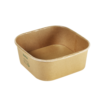 DUNI BioPak Box Brick ungeteilt, large 1 Karton = 4 x 40 Stück, 1200 ml, braun - Bild-Darstellung des Produktes 1