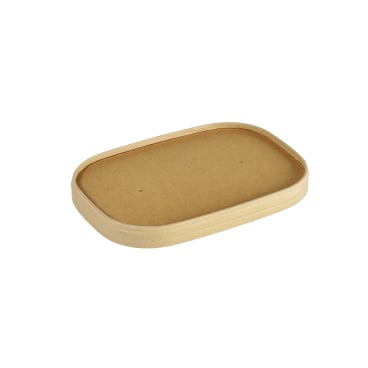 DUNI BioPak Deckel für Box Brick, medium 1 Karton = 6 x 25 Stück, 500-1000 ml, braun - Bild-Darstellung des Produktes 1