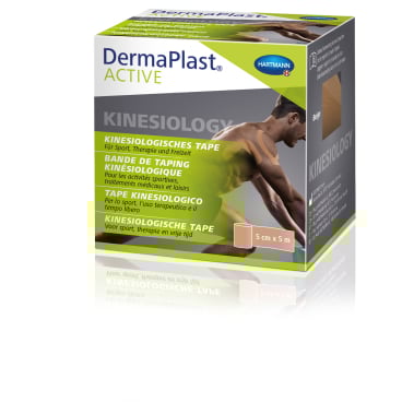 DermaPlast® ACTIVE Kinesiology Tape Kinesio Tape 5 cm x 5 m, nude 1 Rolle = 5 Meter - Bild-Darstellung des Produktes 1