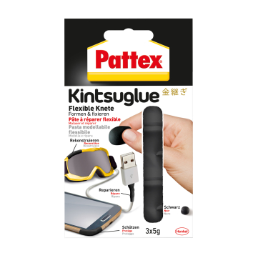 Pattex Kintsuglue Knete, 3 x 5 g Farbe: schwarz - Bild-Darstellung des Produktes 1