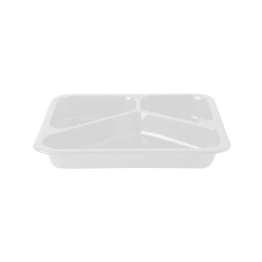 PAPSTAR Mikrowellenschalen Siegelschale, 765 ml, 3-geteilt 1 Karton = 10 Packungen à 50 Stück, weiß - Bild-Darstellung des Produktes 1