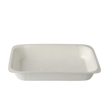PAPSTAR Siegelschalen Pappteller, ungeteilt, Höhe 4,2 cm 1 Karton = 1 Packung à 180 Stück, weiß - Bild-Darstellung des Produktes 1