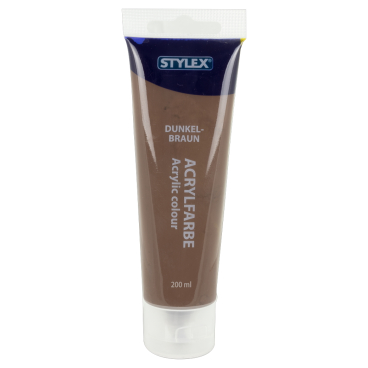 STYLEX® Acrylfarbe 1 Tube = 200 g, dunkelbraun - Bild-Darstellung des Produktes 1