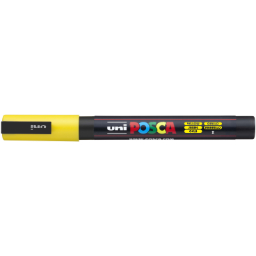 Faber-Castell Acrylmarker UNI POSCA PC-3M, fein 1 Stück, Farbe: gelb - Bild-Darstellung des Produktes 1
