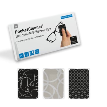 POLYCLEAN PocketCleaner® Brillenreiniger Set, 3-teilig 1 Set = 3 Stück - Bild-Darstellung des Produktes 1
