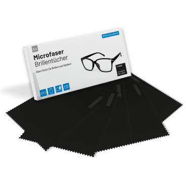 POLYCLEAN Brillenputztücher Microfaser, 18 x 15 cm 1 Packung = 5 Stück - Bild-Darstellung des Produktes 1