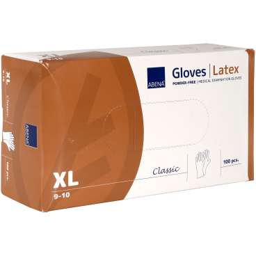 ABENA® Latex Einweghandschuhe, natur 1 Packung = 100 Stück, Größe XL - Bild-Darstellung des Produktes 1