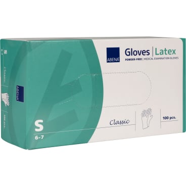 ABENA® Latex Einweghandschuhe, natur 1 Packung = 100 Stück, Größe S - Bild-Darstellung des Produktes 1