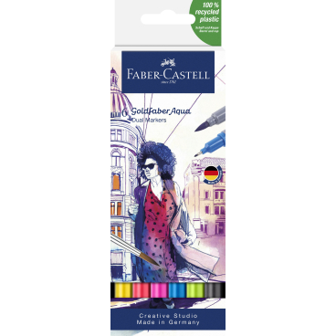 Faber-Castell Goldfaber Aqua Dual Marker 1 Packung = 6 Stück - Bild-Darstellung des Produktes 1