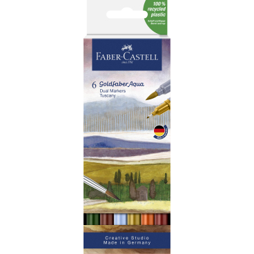 Faber-Castell Goldfaber Aqua Dual Marker Toskana 1 Packung = 6 Stück - Bild-Darstellung des Produktes 1