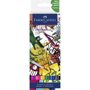 Faber-Castell Goldfaber Aqua Dual Marker Graffiti 1 Packung = 6 Stück - Bild-Darstellung des Produktes 1