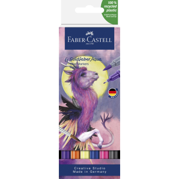 Faber-Castell Goldfaber Aqua Dual Marker Fantasy 1 Packung = 6 Stück - Bild-Darstellung des Produktes 1