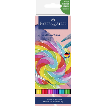 Faber-Castell Goldfaber Aqua Dual Marker Candy Shop 1 Packung = 6 Stück - Bild-Darstellung des Produktes 1