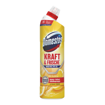 Domestos WC-Reiniger Kraft & Frische Gel 750 ml - Flasche, Fresh Citrus - Bild-Darstellung des Produktes 1