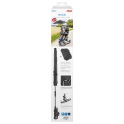 reer GmbH reer ShineSafe Kinderwagen-Sonnenschirm, UV 50+, Sonnenschirm ideal für den Rundum-Schutz, Farbe: schwarz 84151