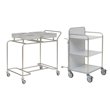 novocal Stationswagen SW 500 inkl. Frischwäscheablagen Kombination Vierfachsammler - Bild-Darstellung des Produktes 1