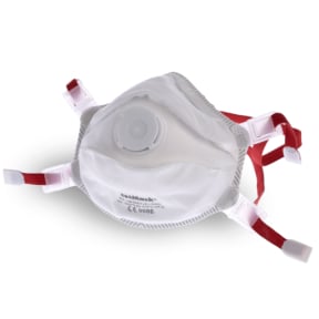 5 Stück FFP3 Maske Mit Ventil – Asatex Feinstaubmaske, EN 149, Weiß, NEU