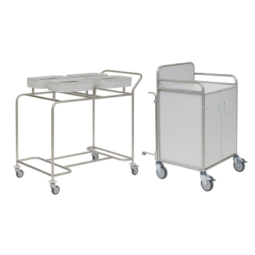 novocal Stationswagen SW 600 inkl. Frischwäscheschrank Kombination Vierfachsammler - Bild-Darstellung des Produktes 1