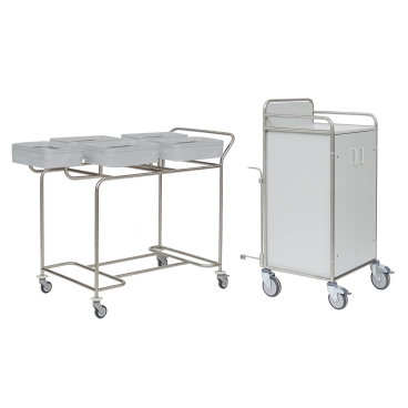novocal Stationswagen SW 700 inkl. Hohem Frischwäscheschrank Kombination Fünffachsammler + 1 Schublade - Bild-Darstellung des Produktes 1