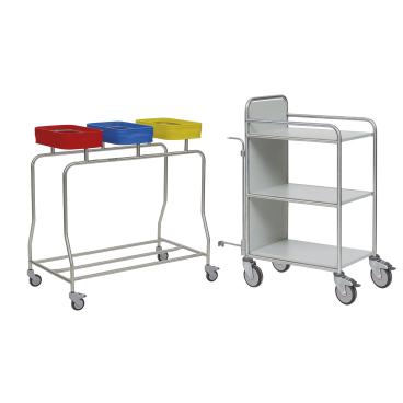 novocal Stationswagen SW 800 inkl. Frischwäscheablagen Kombination Dreifachsammler - Bild-Darstellung des Produktes 1