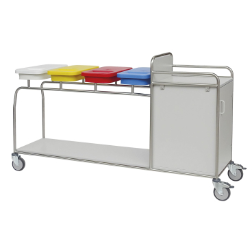 novocal Stationswagen SW 800 inkl. Frischwäscheablagen integrierter Vierfach-Sammler - Bild-Darstellung des Produktes 1