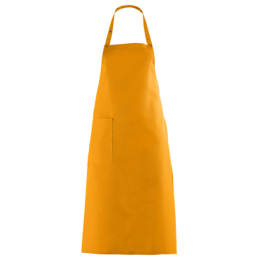 Leiber Latzschürze, ca. 100 cm lang, mit Tasche Farbe: mango - Bild-Darstellung des Produktes 1