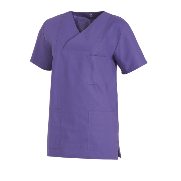 Leiber Schlupfkasack, kurzarm, unisex, lila Größe: 00 (Damen 30/32 = XS, Herren 36/38) - Bild-Darstellung des Produktes 1