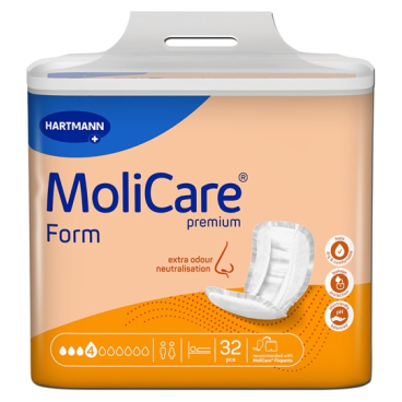 MoliCare® Premium Form Inkontinenzvorlage, 4 Tropfen 1 Karton = 4 Packungen à 32 Stück - Bild-Darstellung des Produktes 1