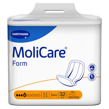 MoliCare® Form Inkontinenzvorlage, 4 Tropfen 1 Karton = 4 Packungen à 32 Stück - Bild-Darstellung des Produktes 1